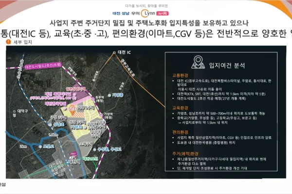 대전 성남 우미린 뉴시티 입지여건