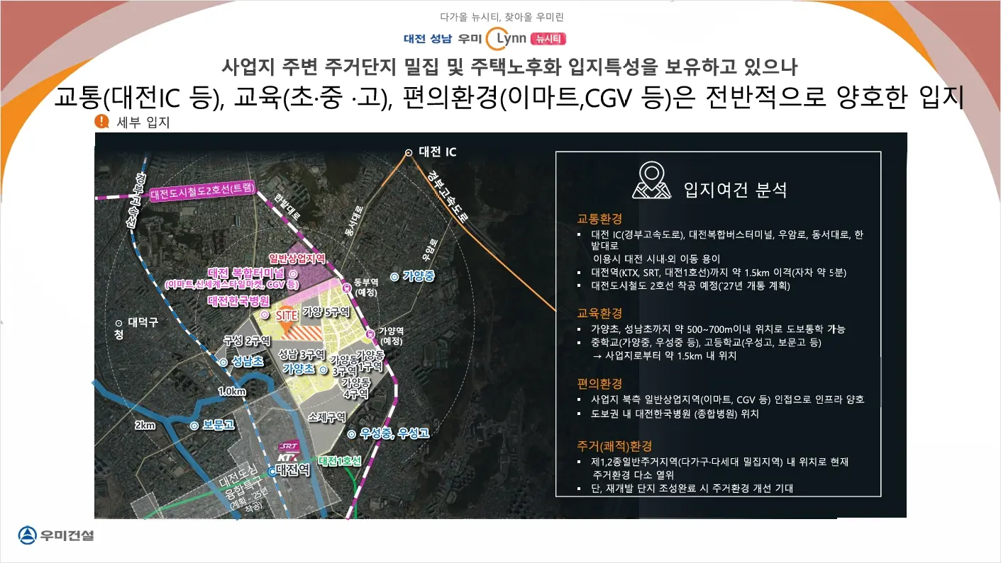 대전 성남 우미린 뉴시티 입지여건